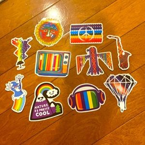 10 RAINBOW Stickers